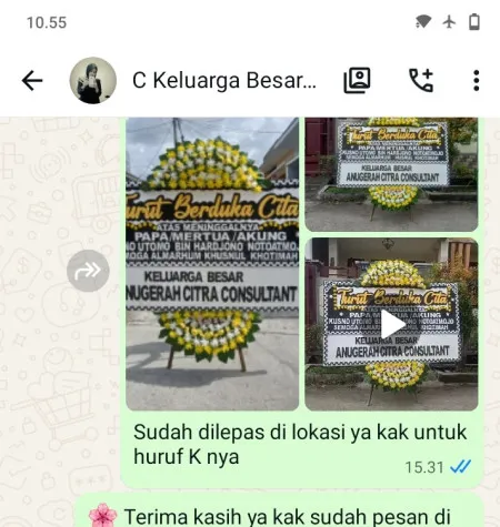 Pengiriman Papan Bunga Duka Rawa Badak Utara