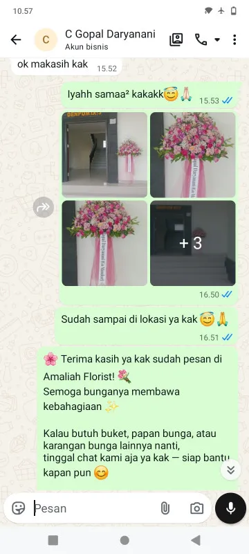 Pengiriman Karangan Bunga Rawa Badak Utara
